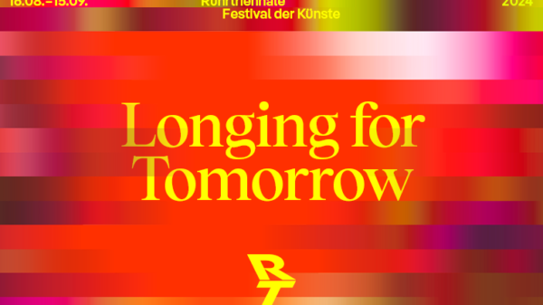 Image-Bild für die Ruhrtriennale 2024 mit dem Claim "Longing for Tomorrow", und dem Spielzeitraum 16.8.-15.9.2024