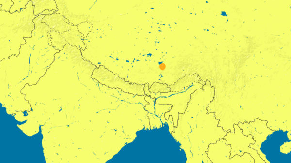 Karte von Südasien mit dem Himalaya Hochgebirge